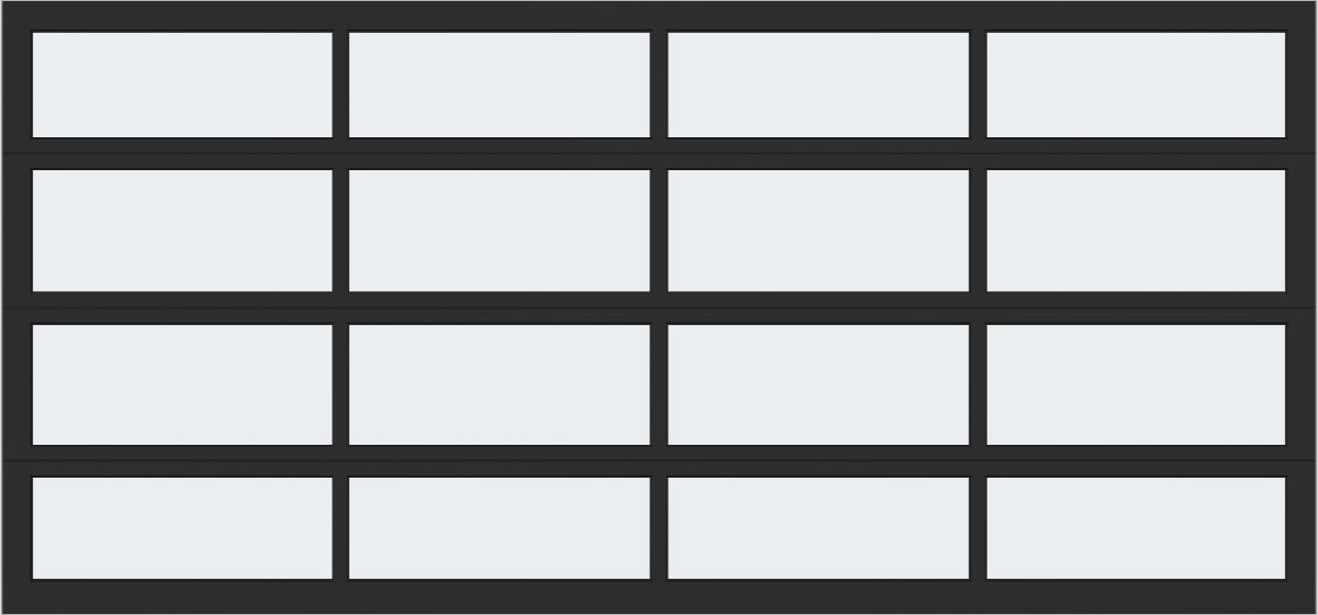 15'x7' Window - Aluminum  - Black - Frosted