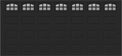 15x7 -  Cascade Short - Clear  With glass - Black