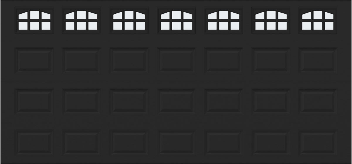 15x7 -  Cascade Short - Frosted  With glass - Black.