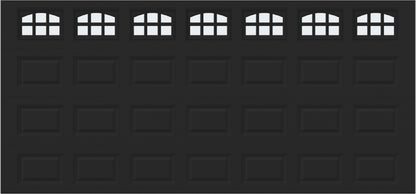 15x7 -  Cascade Short - Frosted  With glass - Black.