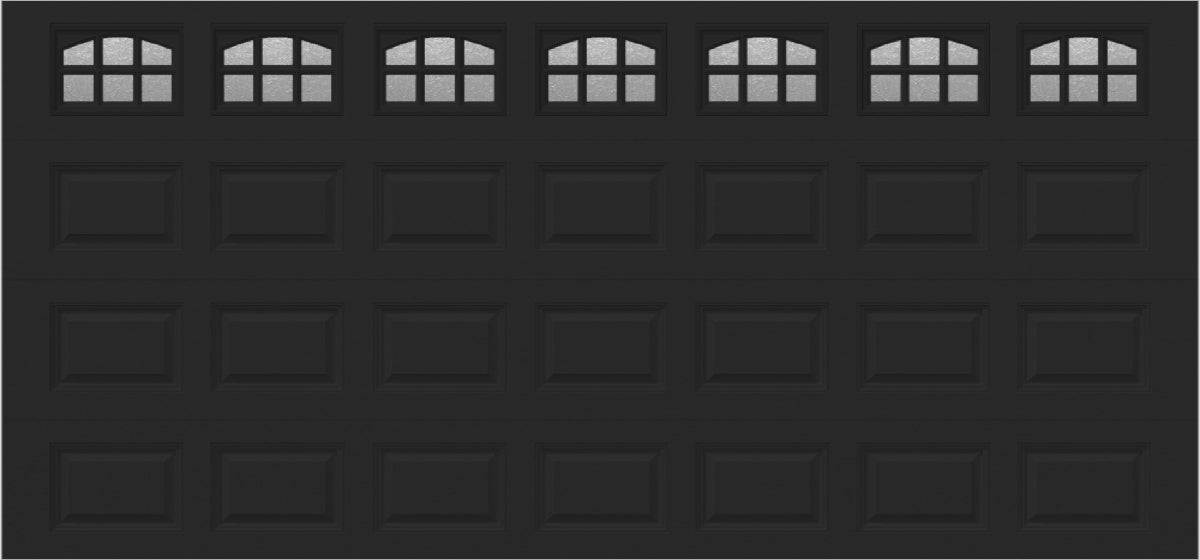 15x7 -  Cascade - Obscure With glass - Black