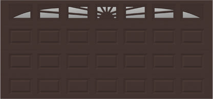 15x7 -  Sunburst - Clear With glass - Brown