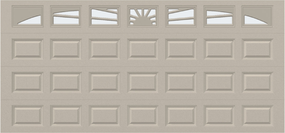 15x7 - Sunburst - Frosted -  With glass Long - Almond