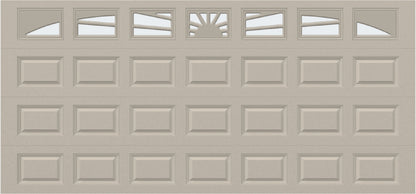 15x7 - Sunburst - Frosted -  With glass Long - Almond