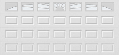 15x7 -  Sunburst - Frosted - With glass Long - White