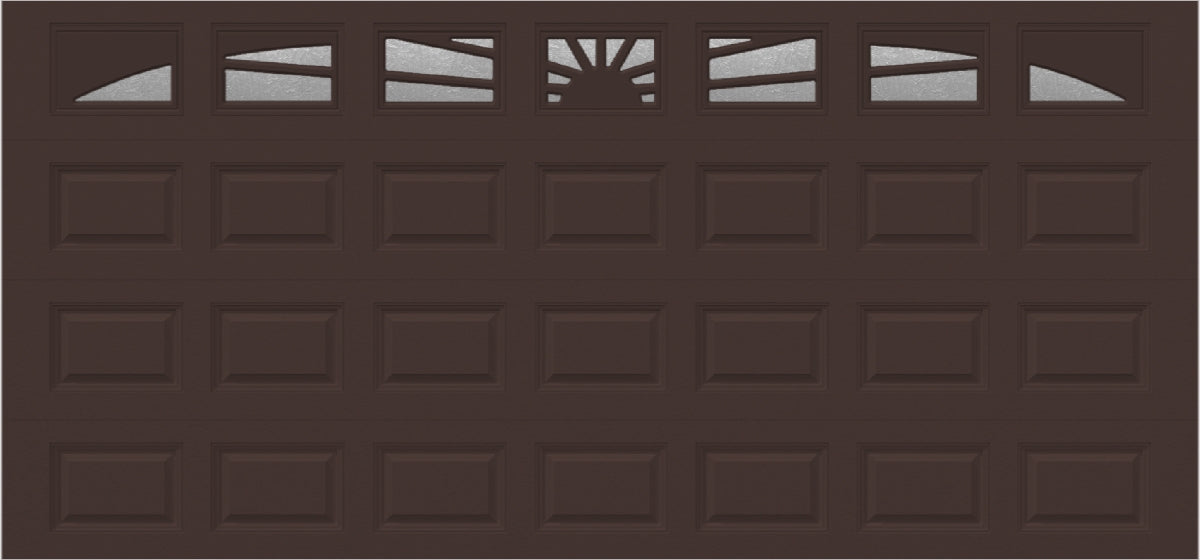 15x7 - Sunburst - Obscure - With glass Long - Brown