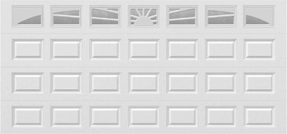 15x7 - Sunburst - Obscure - With glass Long - White