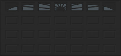 14x7 -  Sunburst - Tinted -   With glass Long - Black