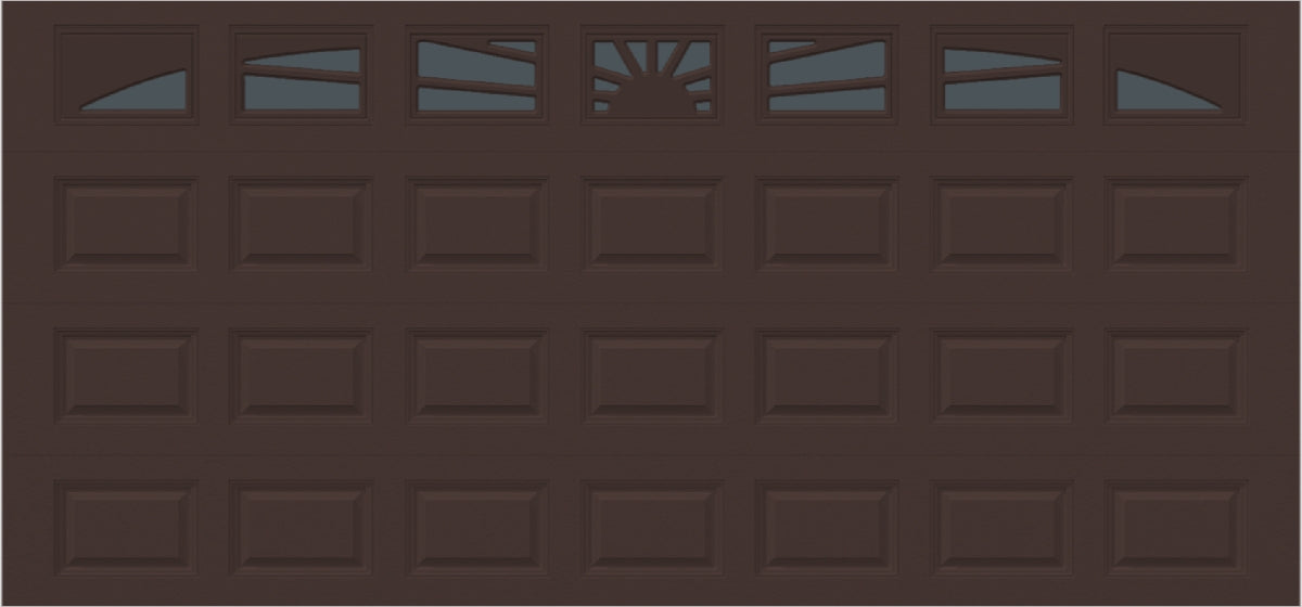 15x7 -  Sunburst - Tinted -  With glass Long - Brown