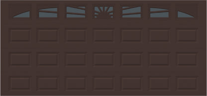 15x7 -  Sunburst - Tinted -  With glass Long - Brown