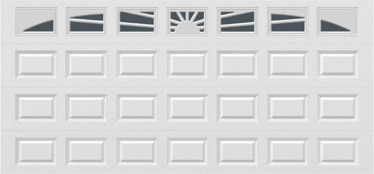 15x7 -  Sunburst - Tinted . - With glass Long - White