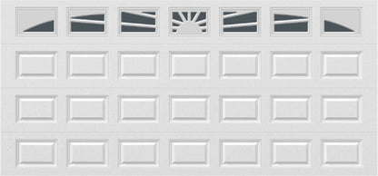 15x7 -  Sunburst - Tinted . - With glass Long - White