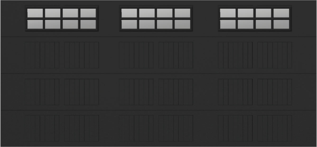 15x7 - Clear -  Stockton With glass Short - Black