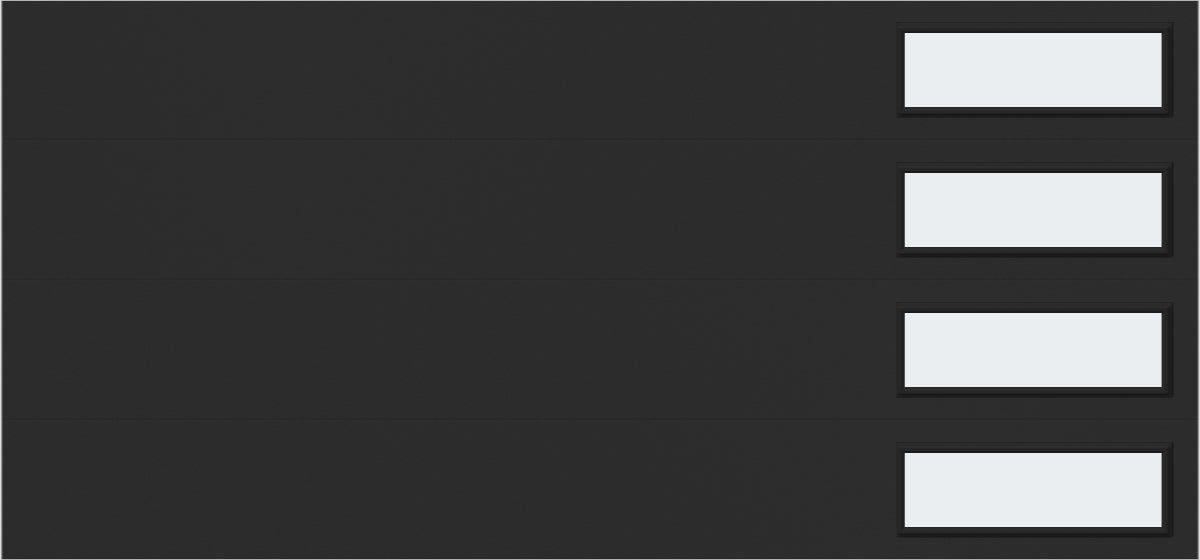 9'x7' Window - Skyflush Right  - Black - Frosted
