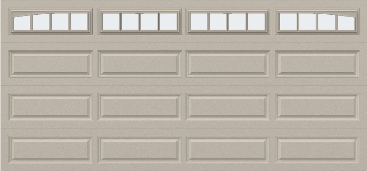 15x7 - Arched Stockbridge Long - Frosted With glass Long - Almond