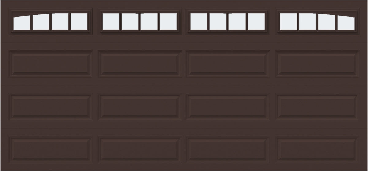 15x7 - Arched Stockbridge Long - Frosted With glass Long - Brown