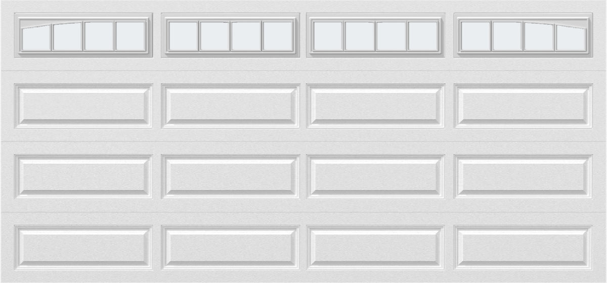 15x7 - Arched Stockbridge Long - Frosted With glass Long - White