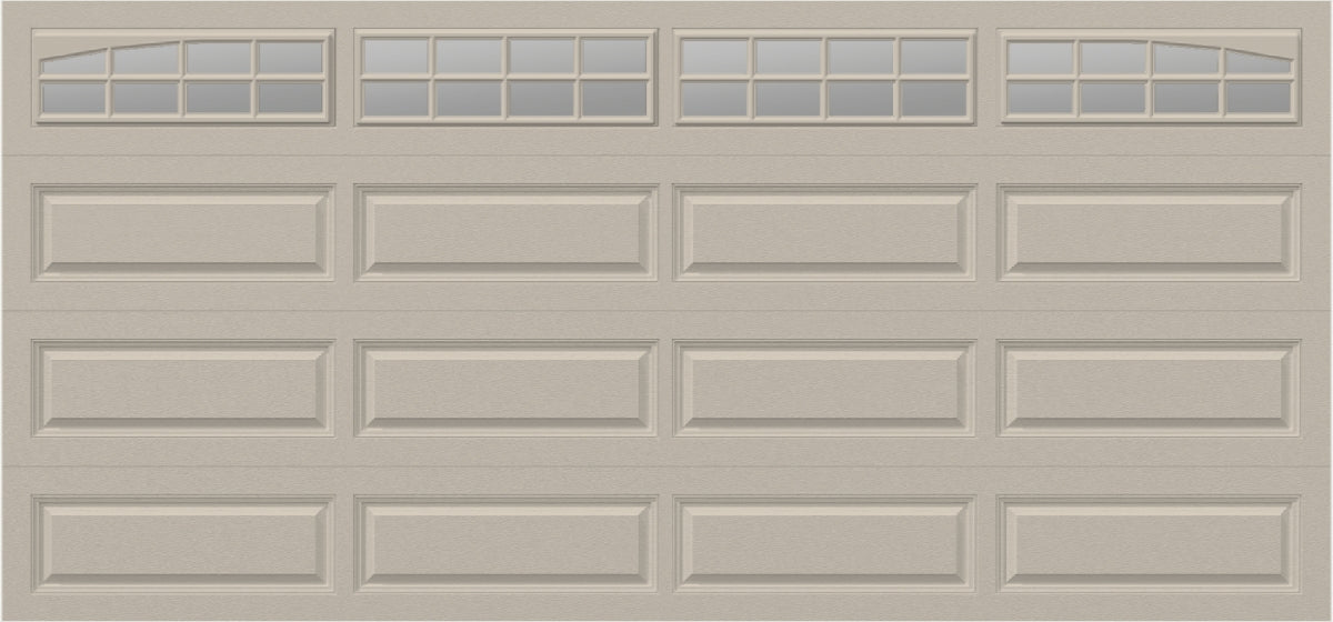 15x7 - Arched Stockton Long - Clear  With glass Long - Almond