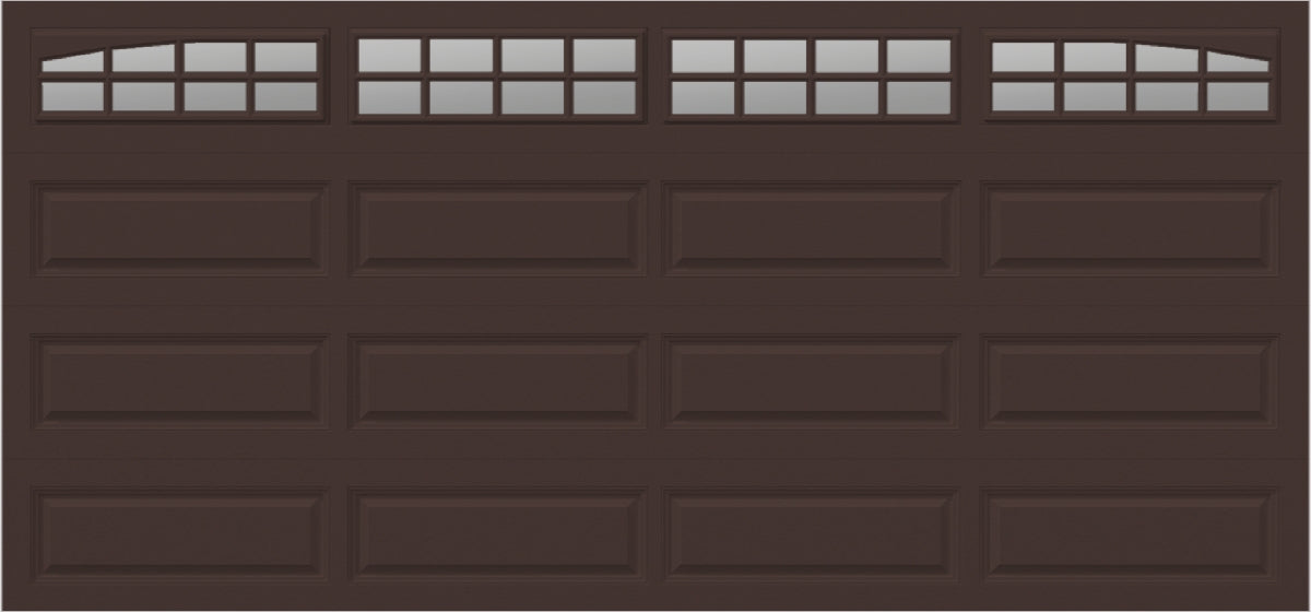 15x7 -  Arched Stockton Long - Clear  With glass Long - Brown