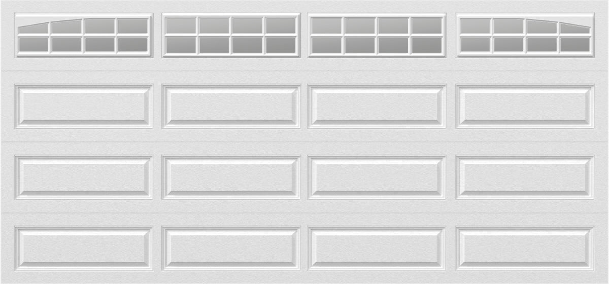 15x7 -  Arched Stockton Long - Clear  With glass Long - White