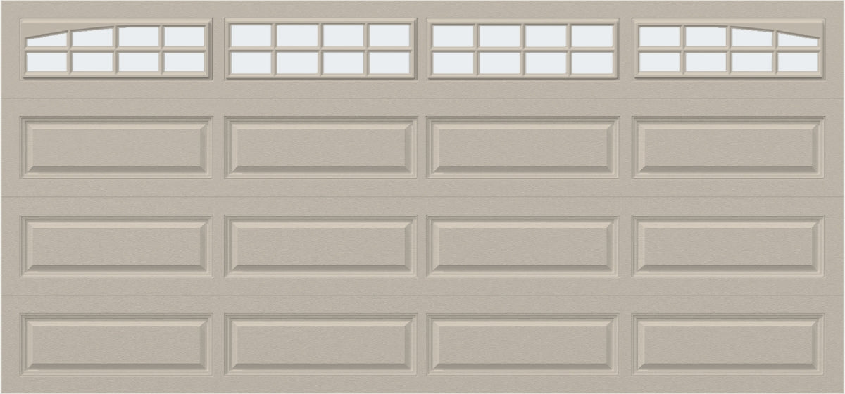 15x7 - Arched Stockton Long - Frosted With glass Long - Almond