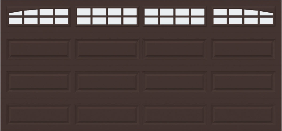 15x7 -  Arched Stockton Long - Frosted With glass Long - Brown