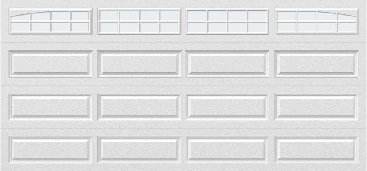 15x7 -  Arched Stockton Long - Frosted With glass Long - White