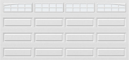 15x7 -  Arched Stockton Long - Frosted With glass Long - White