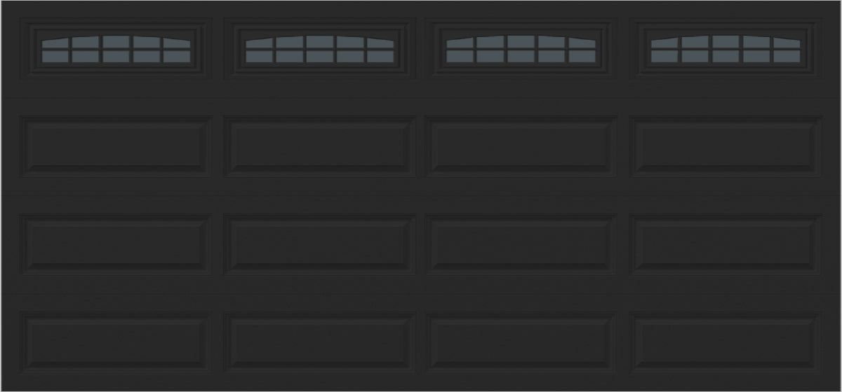 15x7 -  Cascade - Tinted  With glass Long - Black.