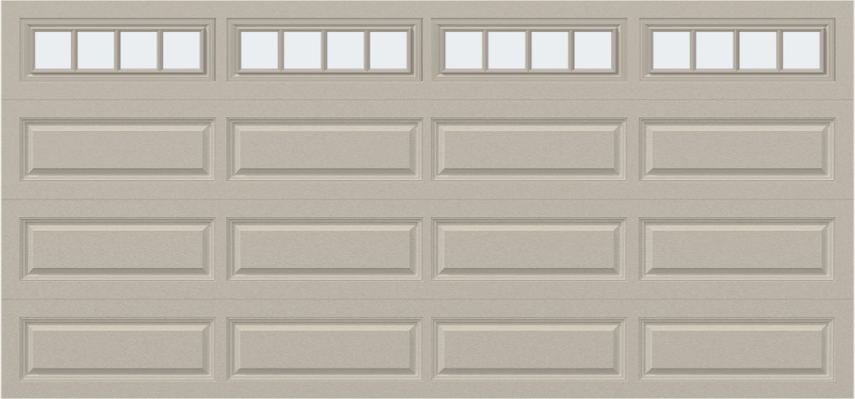 15x7 - Straight Stockbridge Long - Frosted With glass Long - Almond