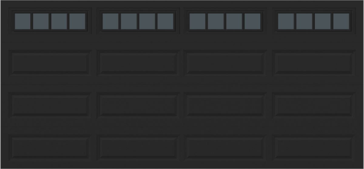 15x7 -  Straight Stockbridge Long - Tinted   With glass Long - Black