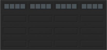 15x7 -  Straight Stockbridge Long - Tinted   With glass Long - Black