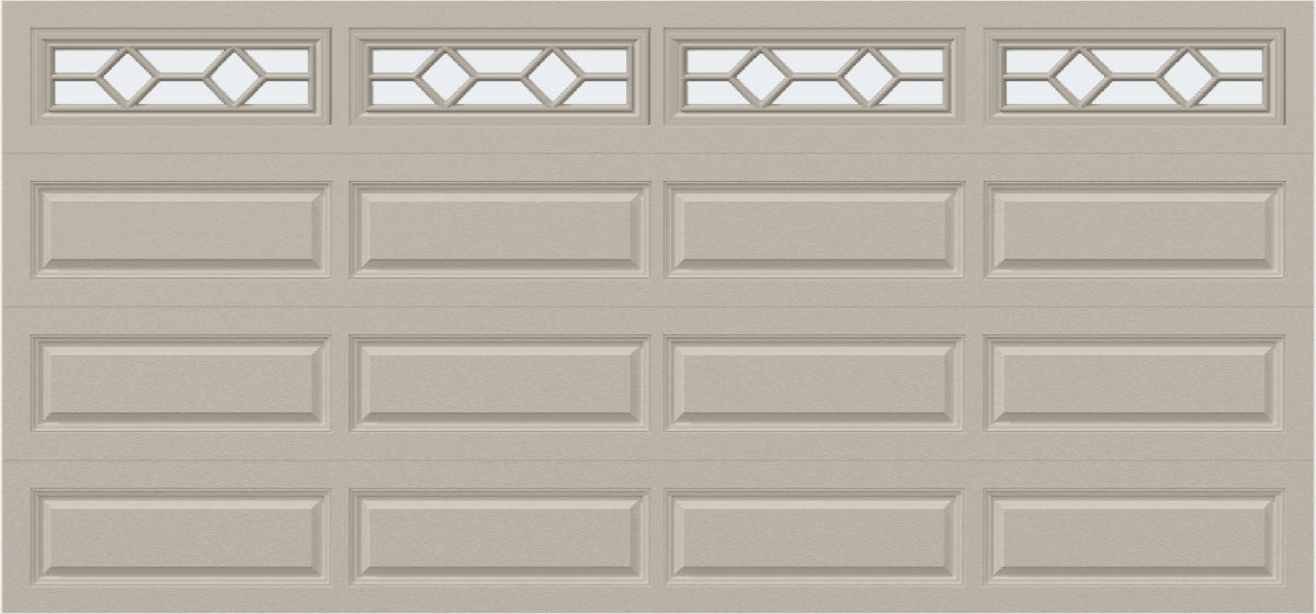 15x7 - Waterton Long 1 - Frosted -  With glass Long - Almond