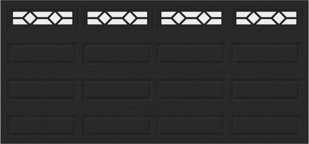 15x7 -  Waterton Long 1 - Frosted -   With glass Long - Black