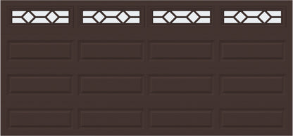 15x7 -  Waterton Long 1 - Frosted -  With glass Long - Brown