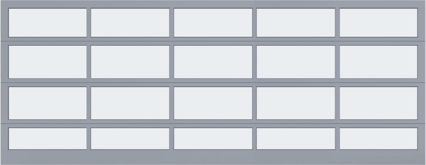 18'x7' Window - Aluminum - Anodized - Frosted