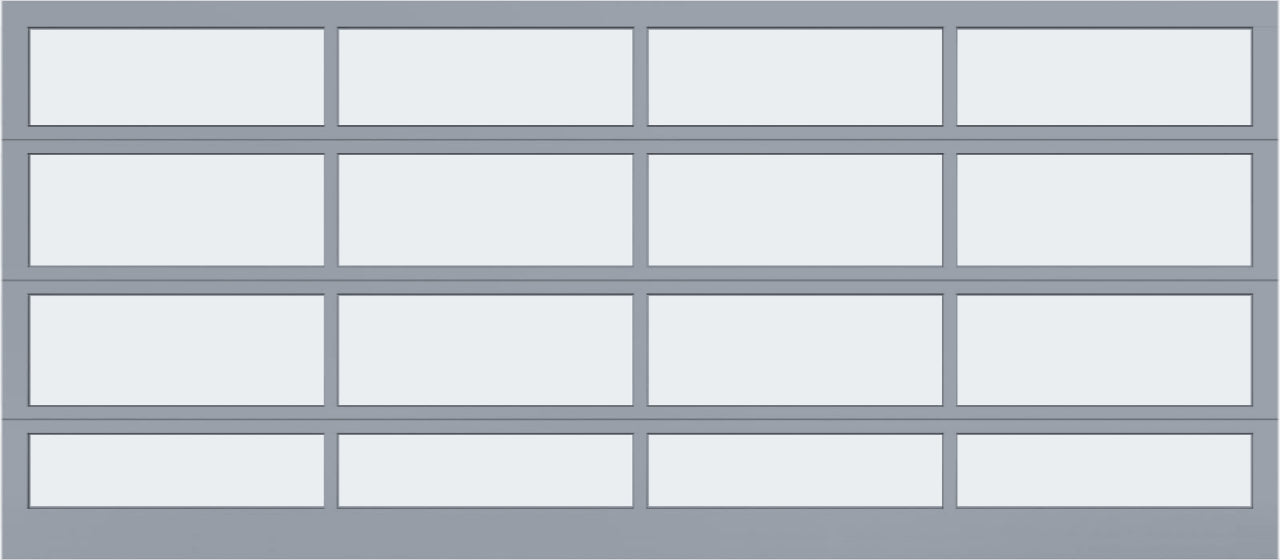 16'x7' Window - Aluminum - Anodized - Frosted