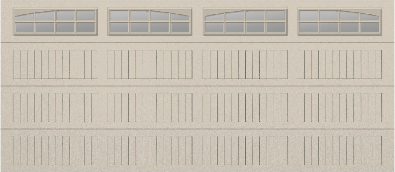 16x7 - Arched Stockton Long - Clear  With glass Long - Almond