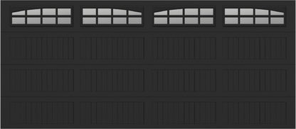 16x7 -  Arched Stockton Long - Clear  With glass Long - Black