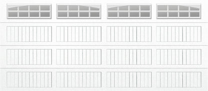 16x7 -  Arched Stockton Long - Clear  With glass Long - White