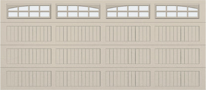 16x7 - Arched Stockton Long - Frosted With glass Long - Almond