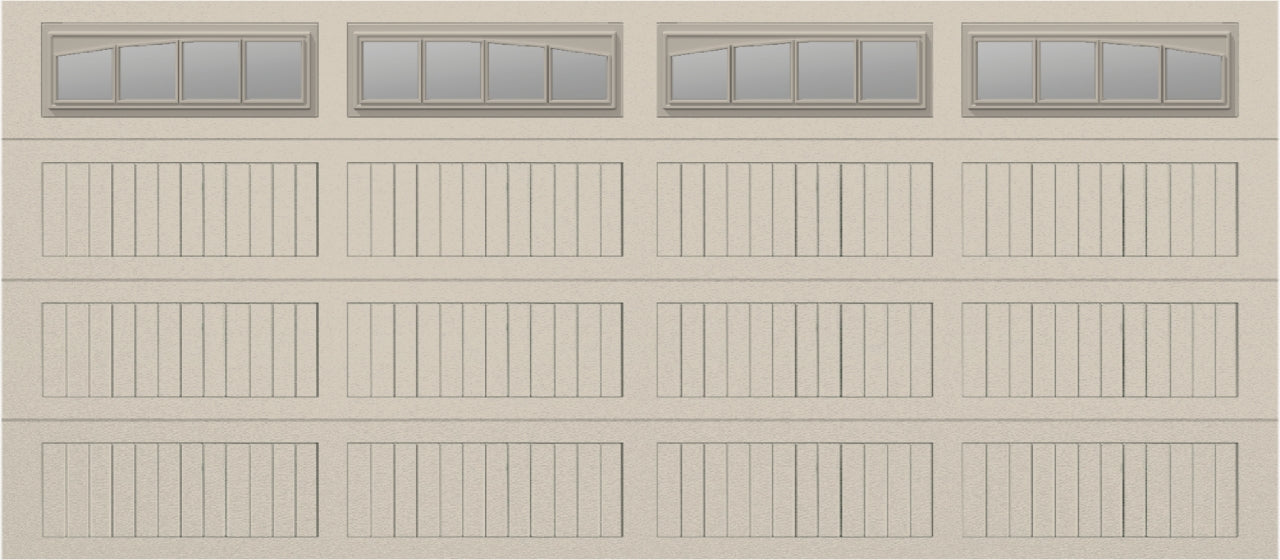 16x7 - Long with glass Arched Stockbridge Long - Clear  With glass Long - Almond