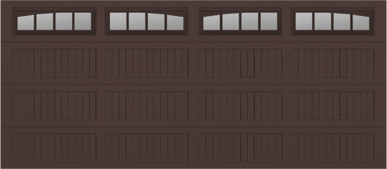 16x7 -  Long with glass Arched Stockbridge Long - Clear  With glass Long - Brown