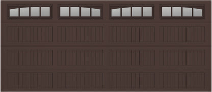 16x7 -  Long with glass Arched Stockbridge Long - Clear  With glass Long - Brown