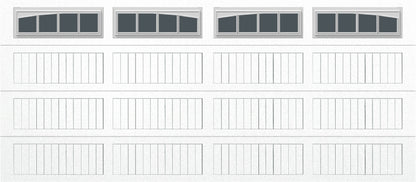 16x7 -  Arched Stockbridge Long - Tinted With glass Long - White