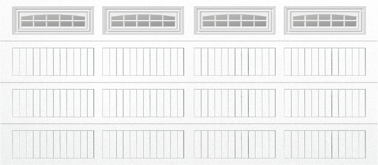 16x7 -  Cascade - Clear  With glass Long - White