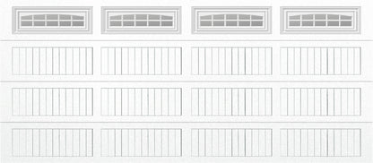 16x7 -  Cascade - Clear  With glass Long - White