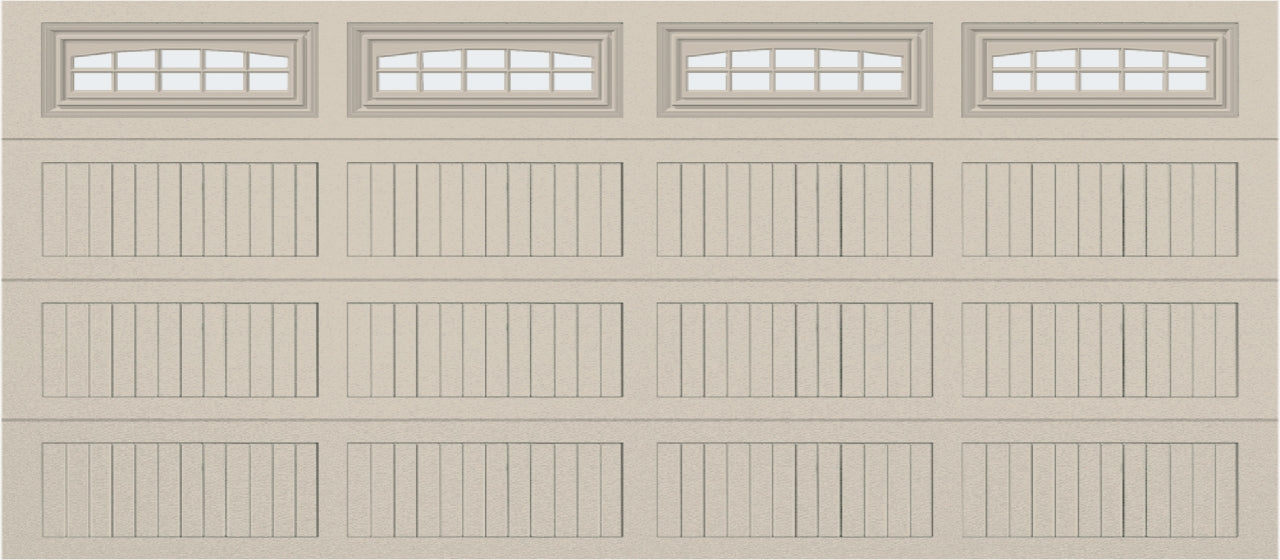 16x7 - Cascade - Frosted  With glass Long - Almond