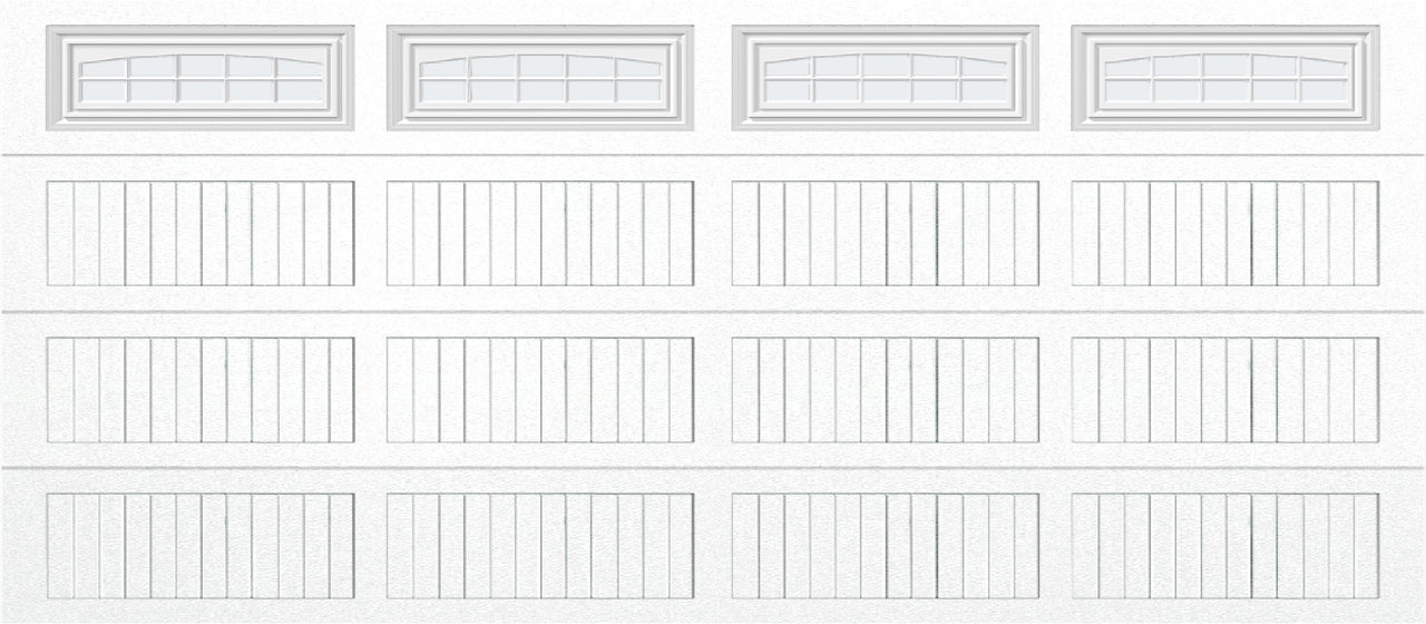 16x7 -  Cascade - Frosted  With glass Long - White
