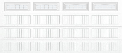 16x7 -  Cascade - Frosted  With glass Long - White